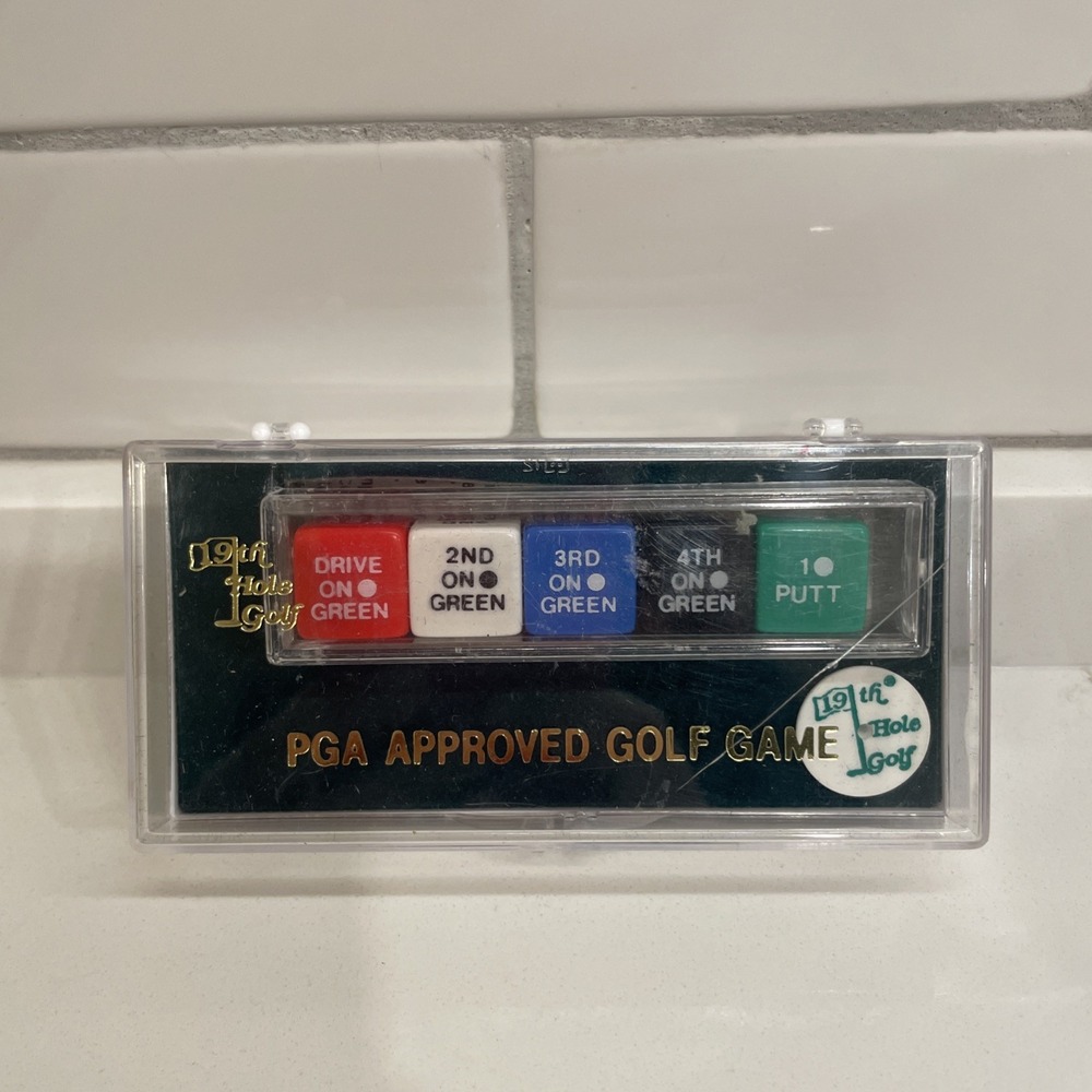 Vintage 19th Hole Golf Game Dice PGA Approved Complete Instructions